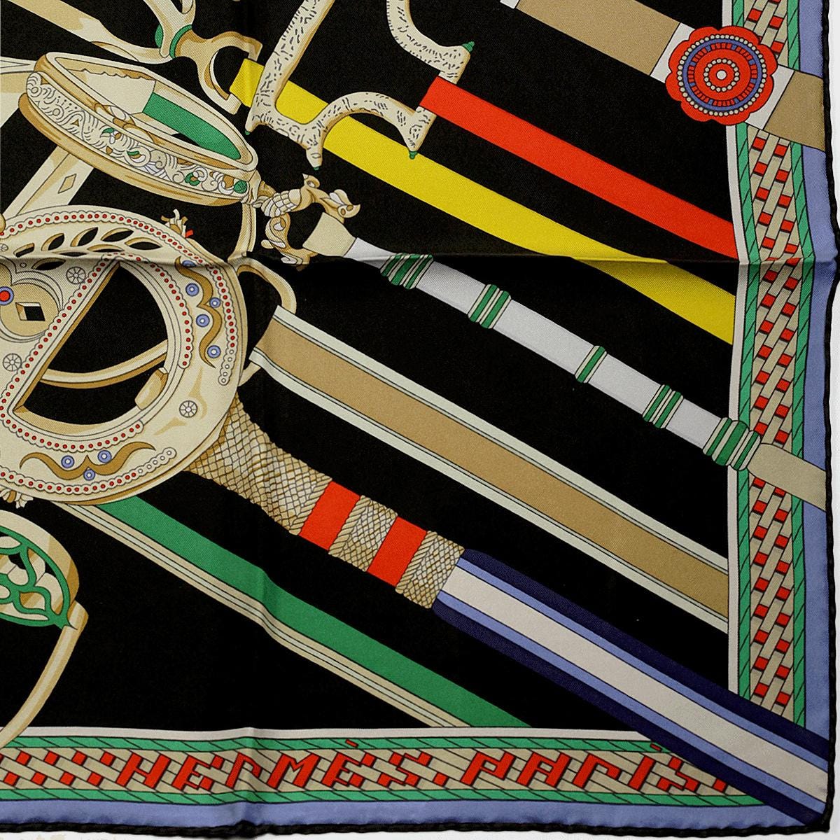 Hermes Scarf "Concours d’Etriers" by Virginie Jamin 90cm Silk Wash Carre