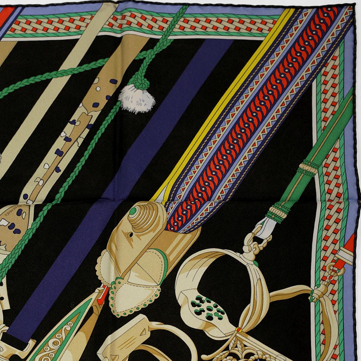 Hermes Scarf "Concours d’Etriers" by Virginie Jamin 90cm Silk Wash Carre