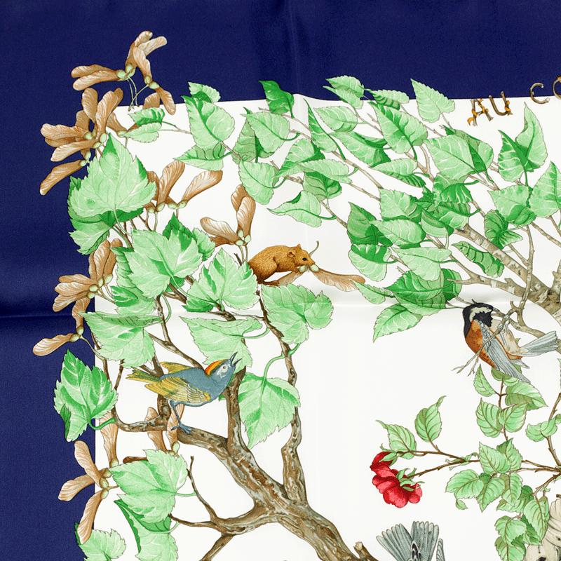 Hermes Scarf "Au Coeur des Bois" by Zoe Pauwels 90cm Silk | Carre Foulard