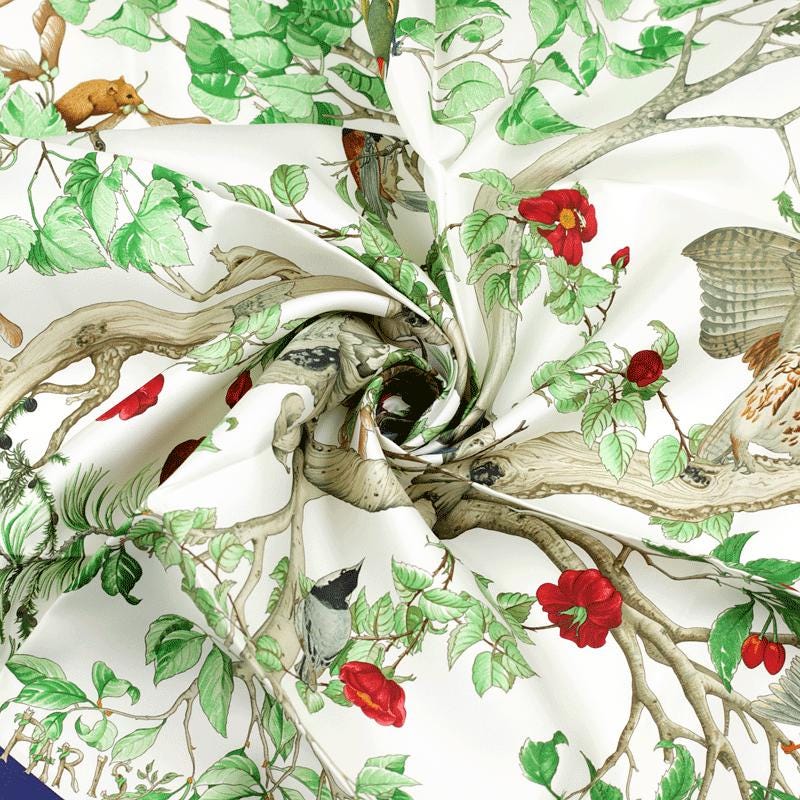 Hermes Scarf "Au Coeur des Bois" by Zoe Pauwels 90cm Silk | Carre Foulard