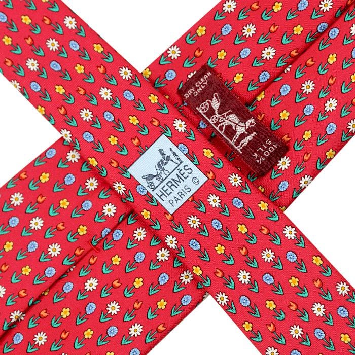 Hermes Men's Silk Tie Floral Pattern 5154 | Necktie Cravate