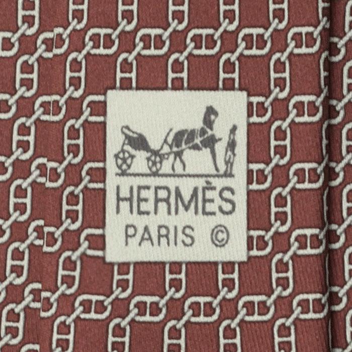 Hermes Men's Silk Tie Chaine d'Ancre Pattern 5602 | Necktie Cravate NWT