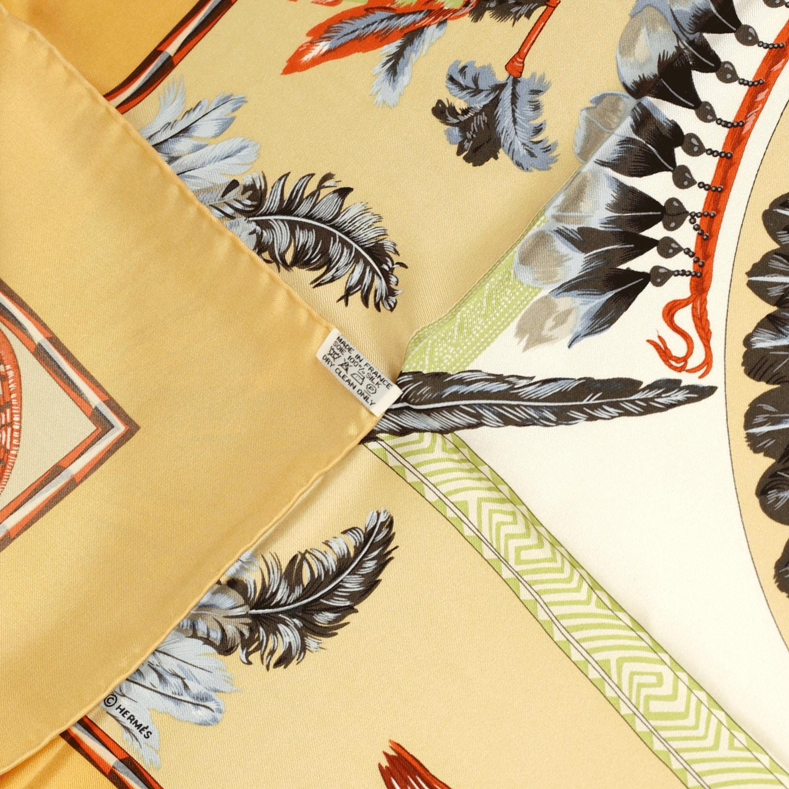 Hermes Scarf "Brazil" by Laurence Bourthoumieux Vintage 90cm Silk | Carre Foulard