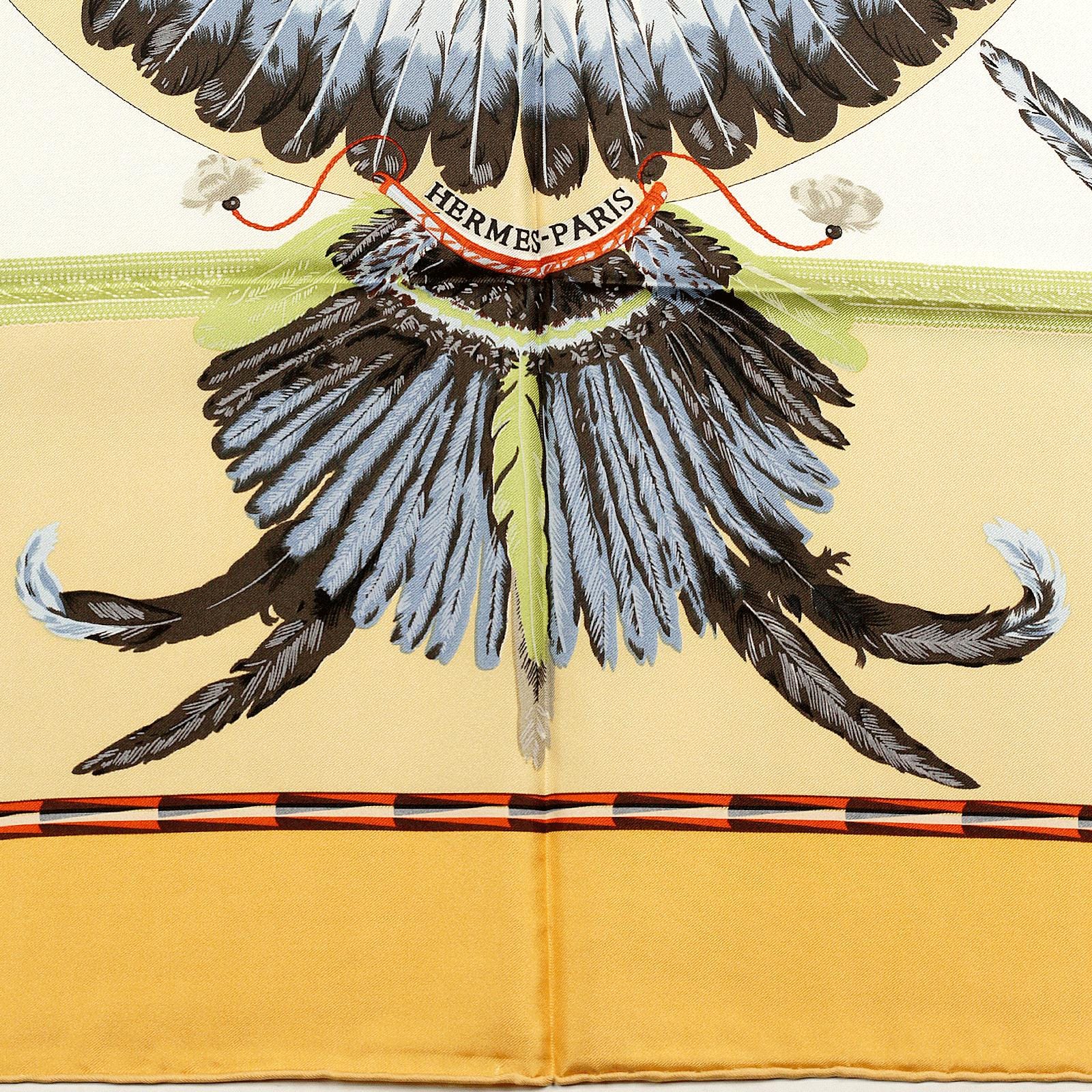 Hermes Scarf "Brazil" by Laurence Bourthoumieux Vintage 90cm Silk | Carre Foulard