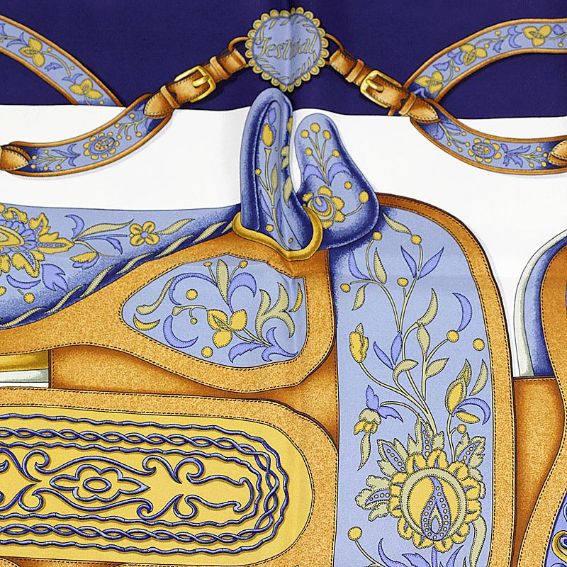 Hermes Scarf "Festival" by Henri d'Origny 90cm Silk | Carre Foulard