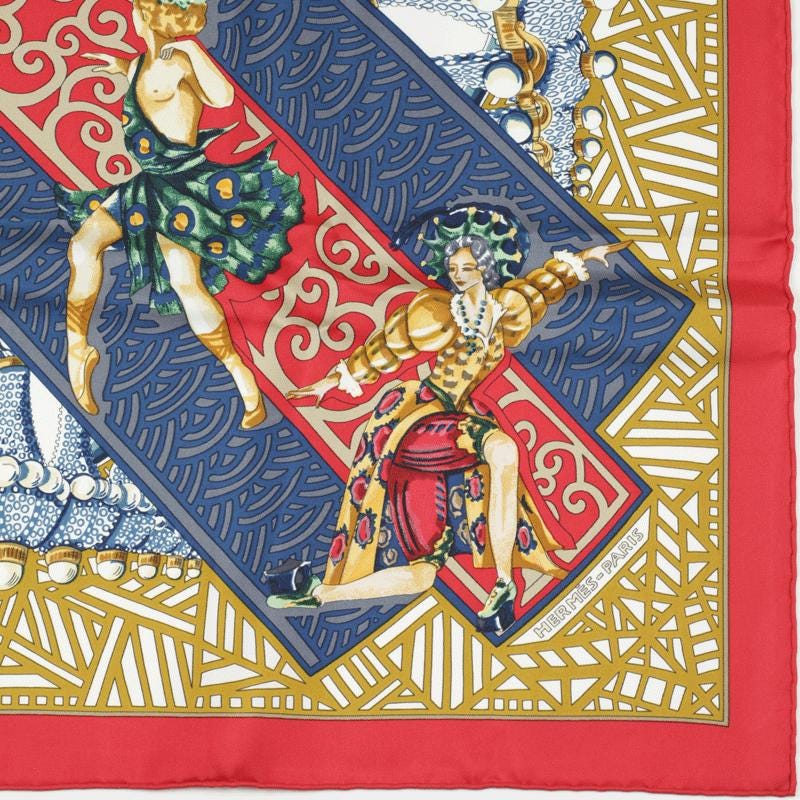 Hermes Scarf "Les Ballets Russes" by Annie Faivre 90cm Silk | Carre Foulard