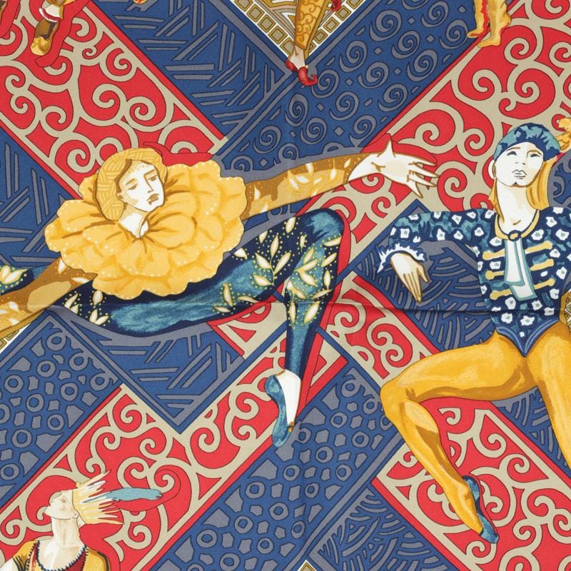 Hermes Scarf "Les Ballets Russes" by Annie Faivre 90cm Silk | Carre Foulard