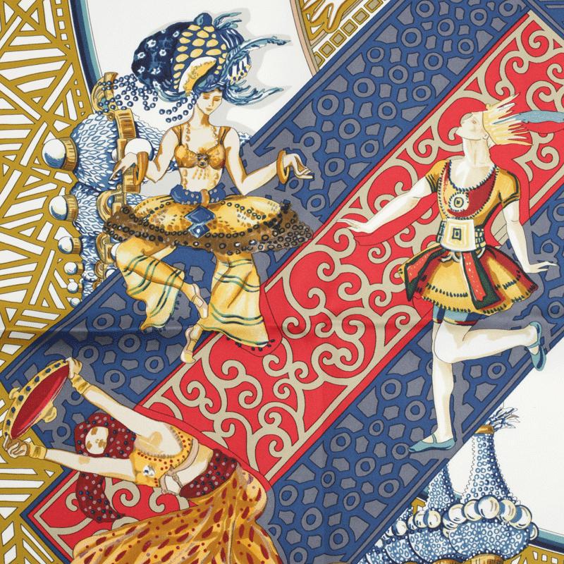 Hermes Scarf "Les Ballets Russes" by Annie Faivre 90cm Silk | Carre Foulard