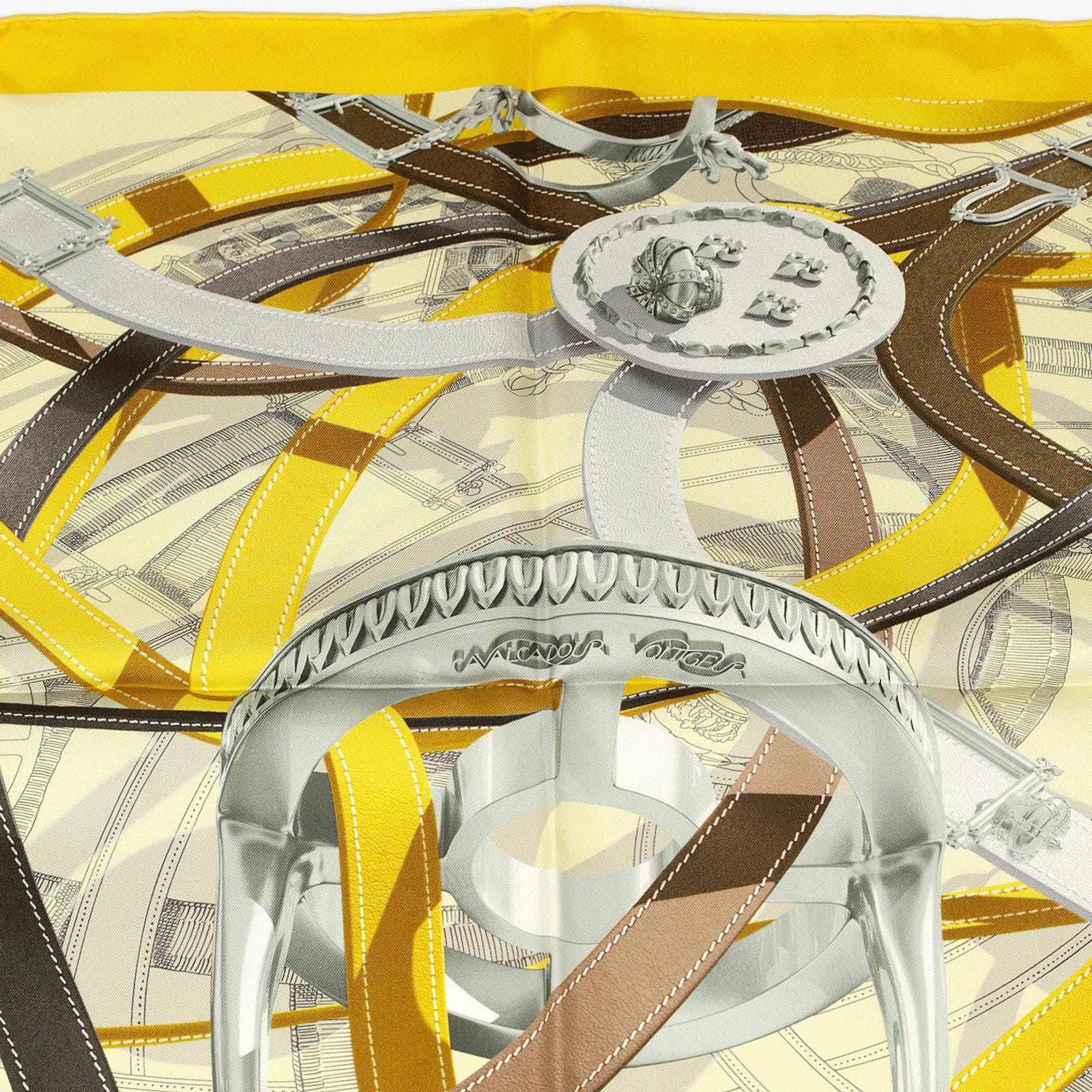 Hermes Scarf "Cavalcadour Voltigeur" by Henri d'Origny 90cm Silk | Carre Foulard NIB