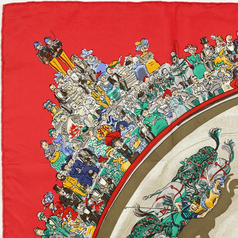 Hermes Scarf "Cirque Molier" by Philippe Dumas 90cm Silk | Carre Foulard