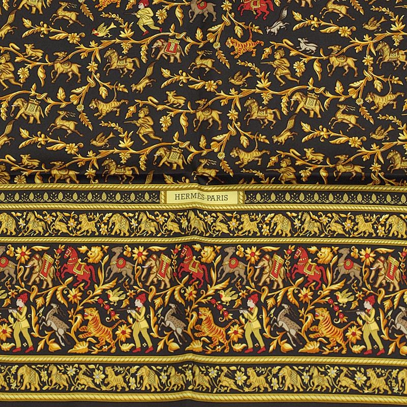 Hermes Scarf "Chasse en Inde" by Michel Duchene 90cm Silk | Carre Foulard