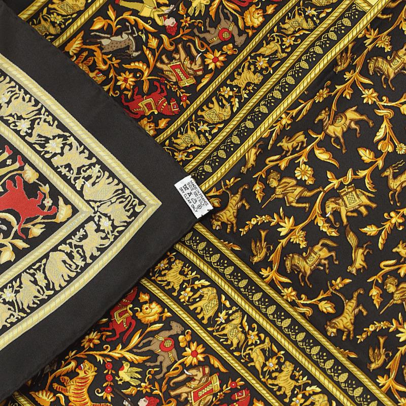 Hermes Scarf "Chasse en Inde" by Michel Duchene 90cm Silk | Carre Foulard