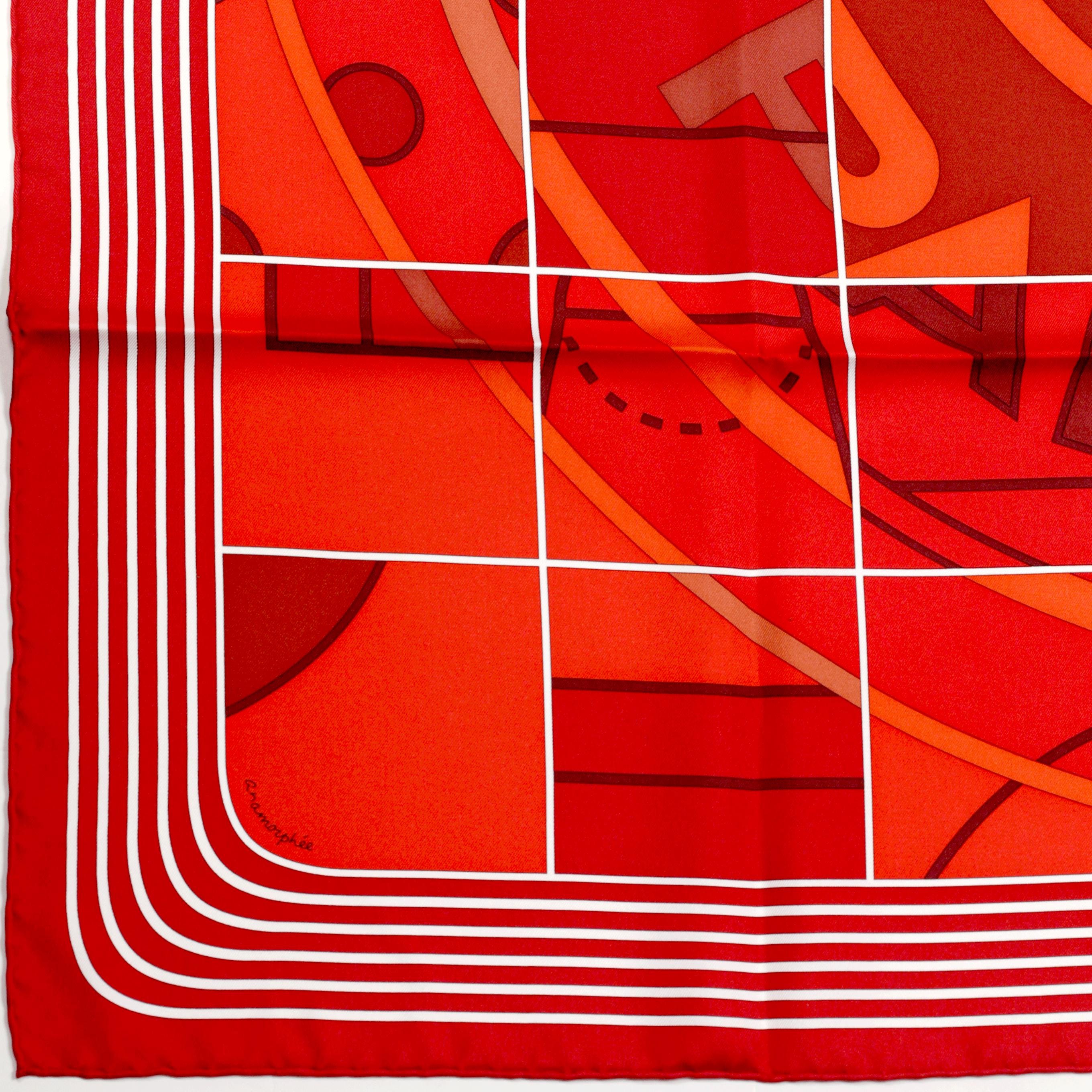 Hermes Scarf "Hermes Sport" by Anamorphee 90cm Silk