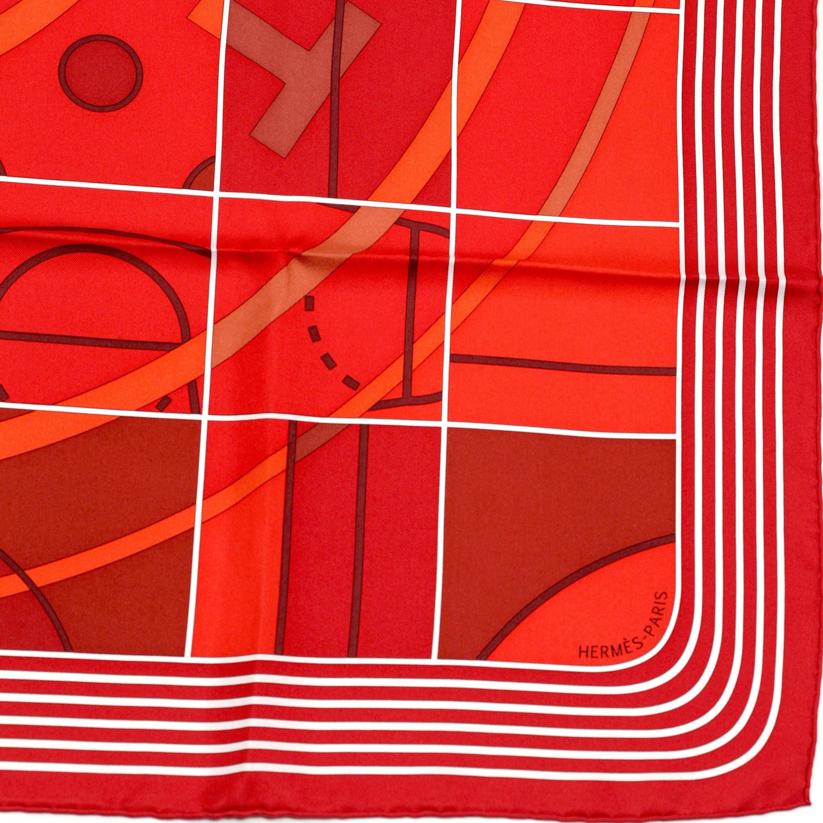 Hermes Scarf "Hermes Sport" by Anamorphee 90cm Silk