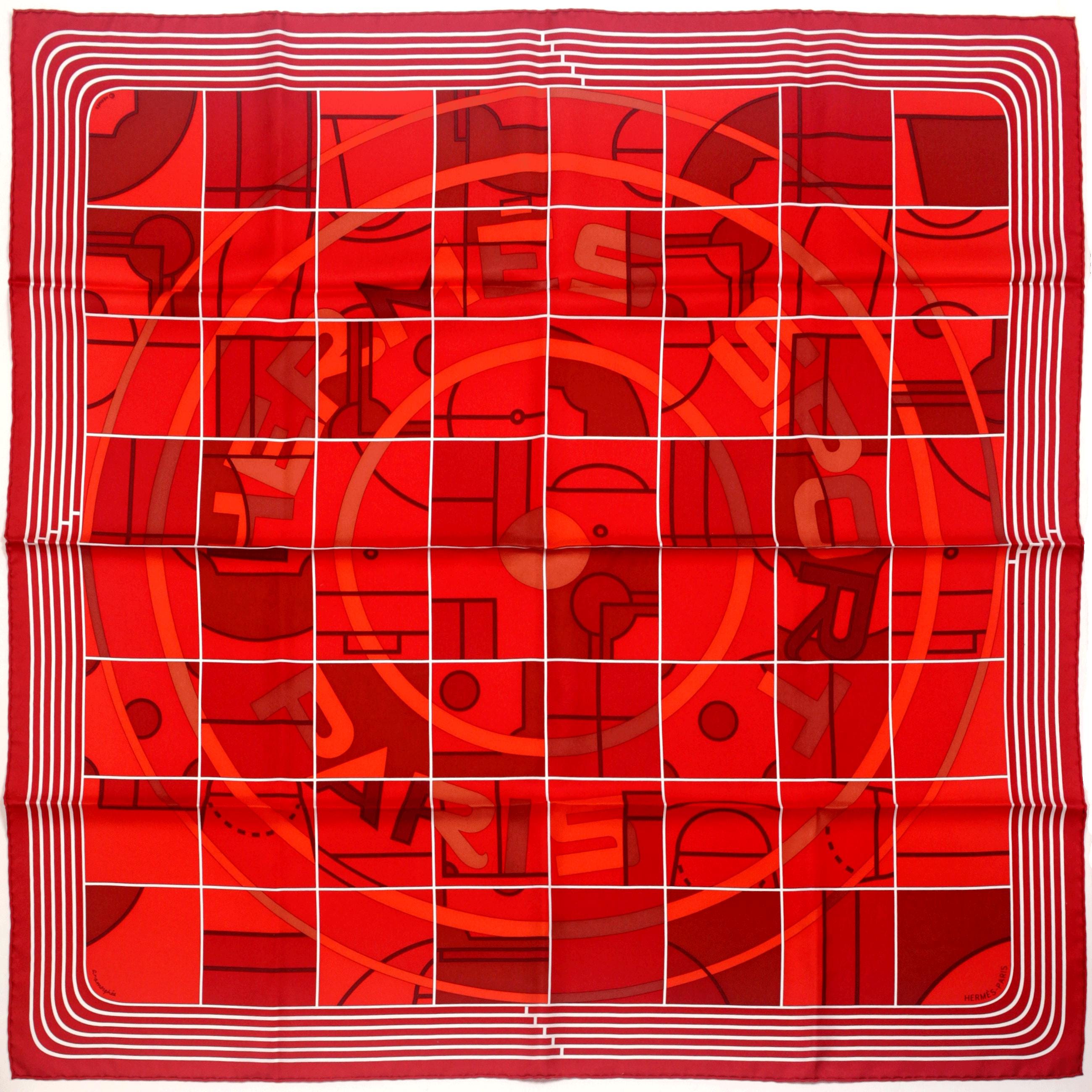Hermes Scarf "Hermes Sport" by Anamorphee 90cm Silk