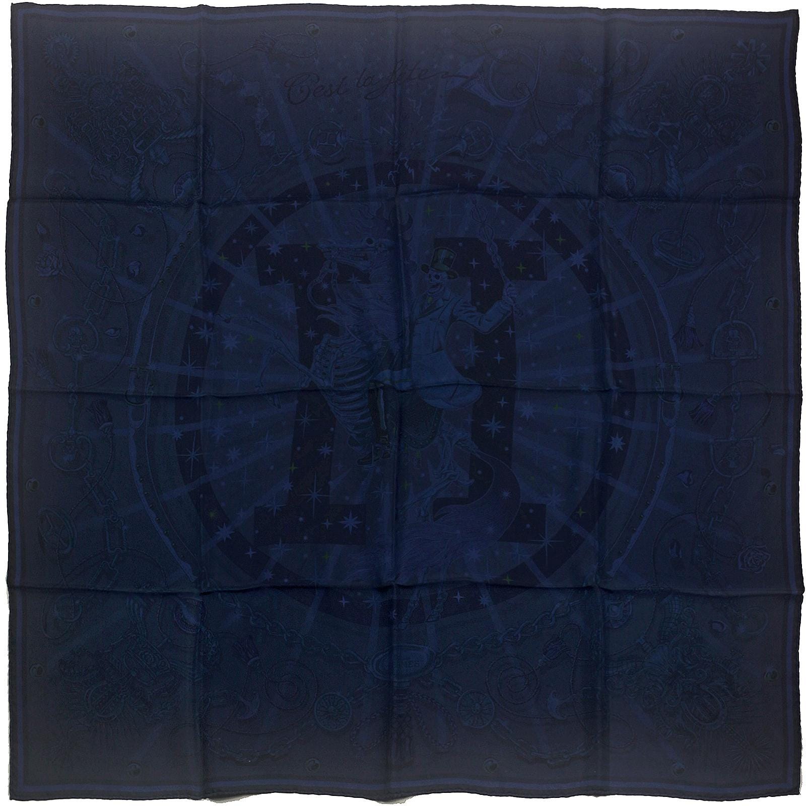 Hermes Scarf "C'est la Fete" by Daiske Nomura 90cm Silk Dip Dye Carre