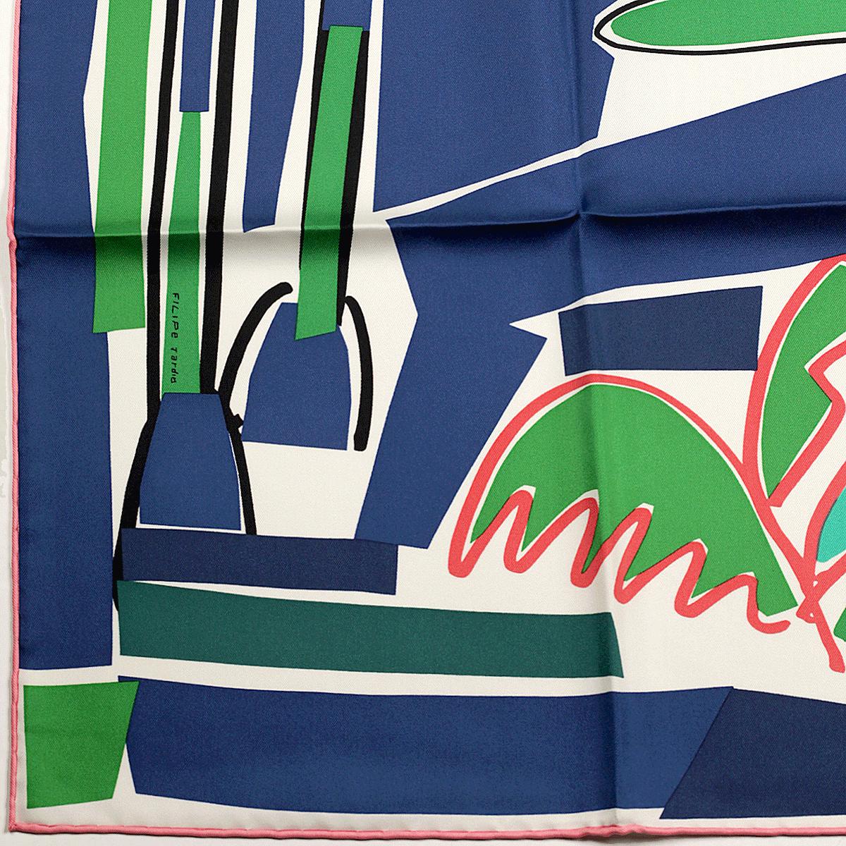 Hermes Scarf "Sea, Surf and Fun" by Felipe Jardim 90cm Silk | Carre Foulard