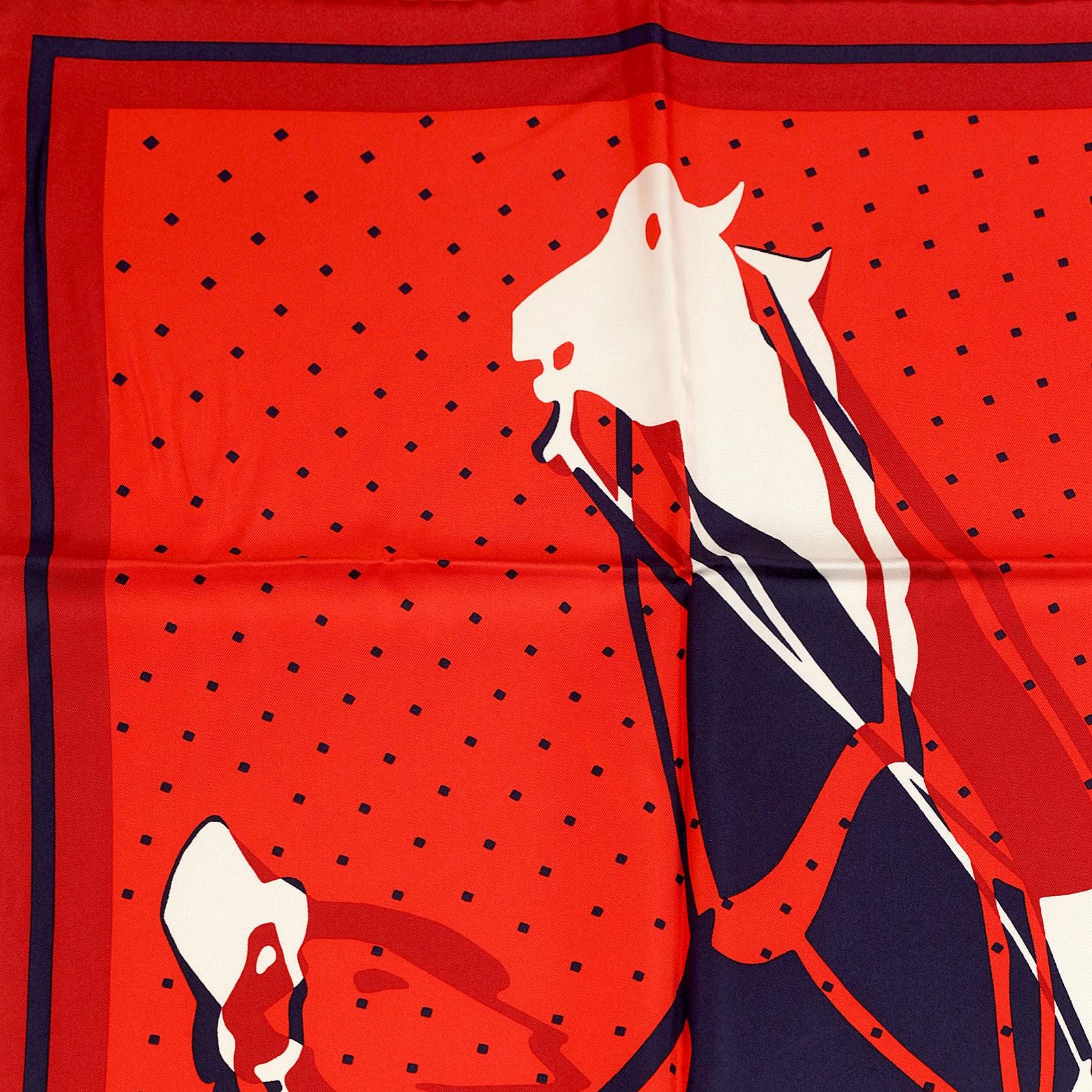 Hermes Scarf "Caleche Elastique" by Bali Barret 90cm Silk | Carre Foulard