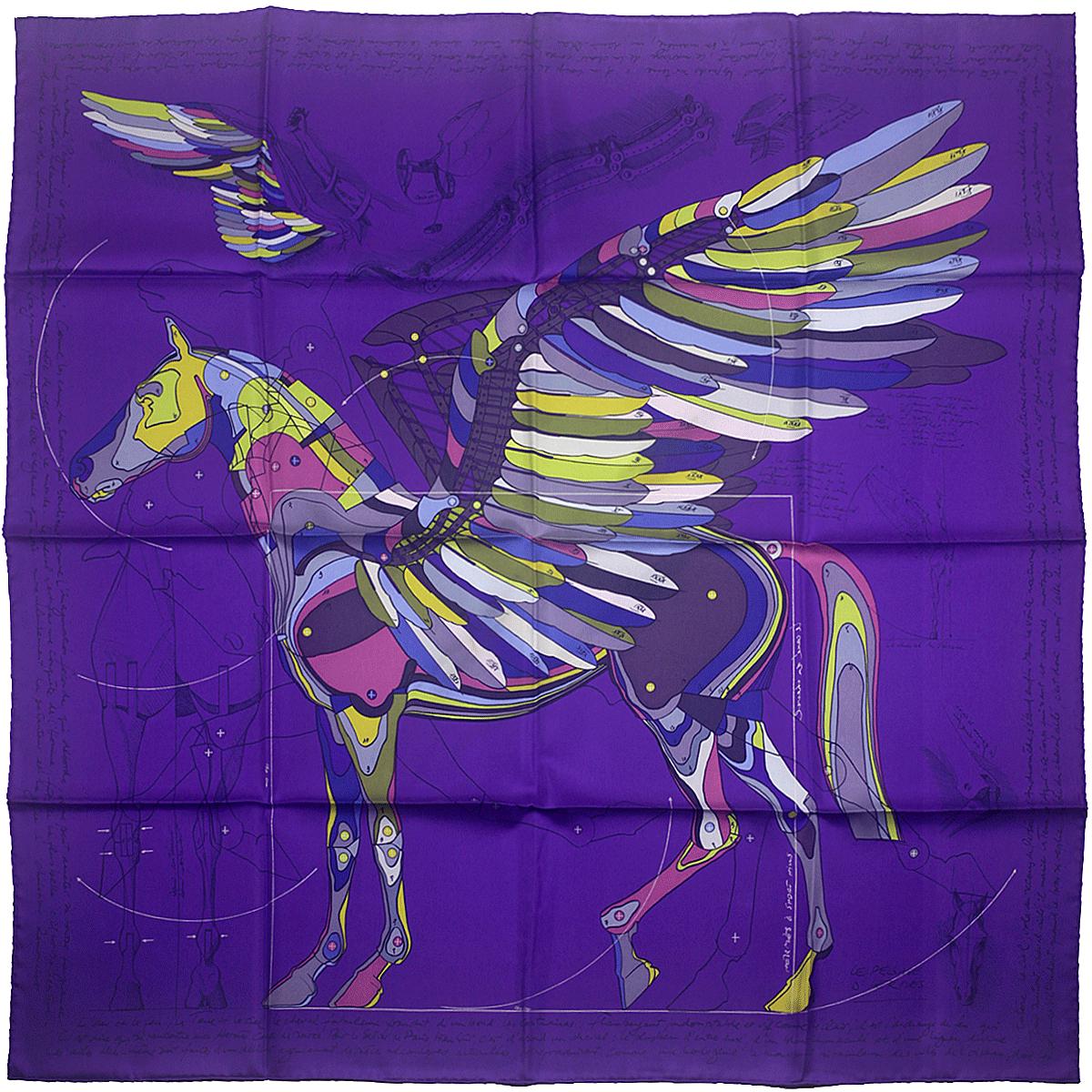 Hermes Scarf "Le Pegase d'Hermes" by Christian Renonciat 90cm Silk | Carre Foulard