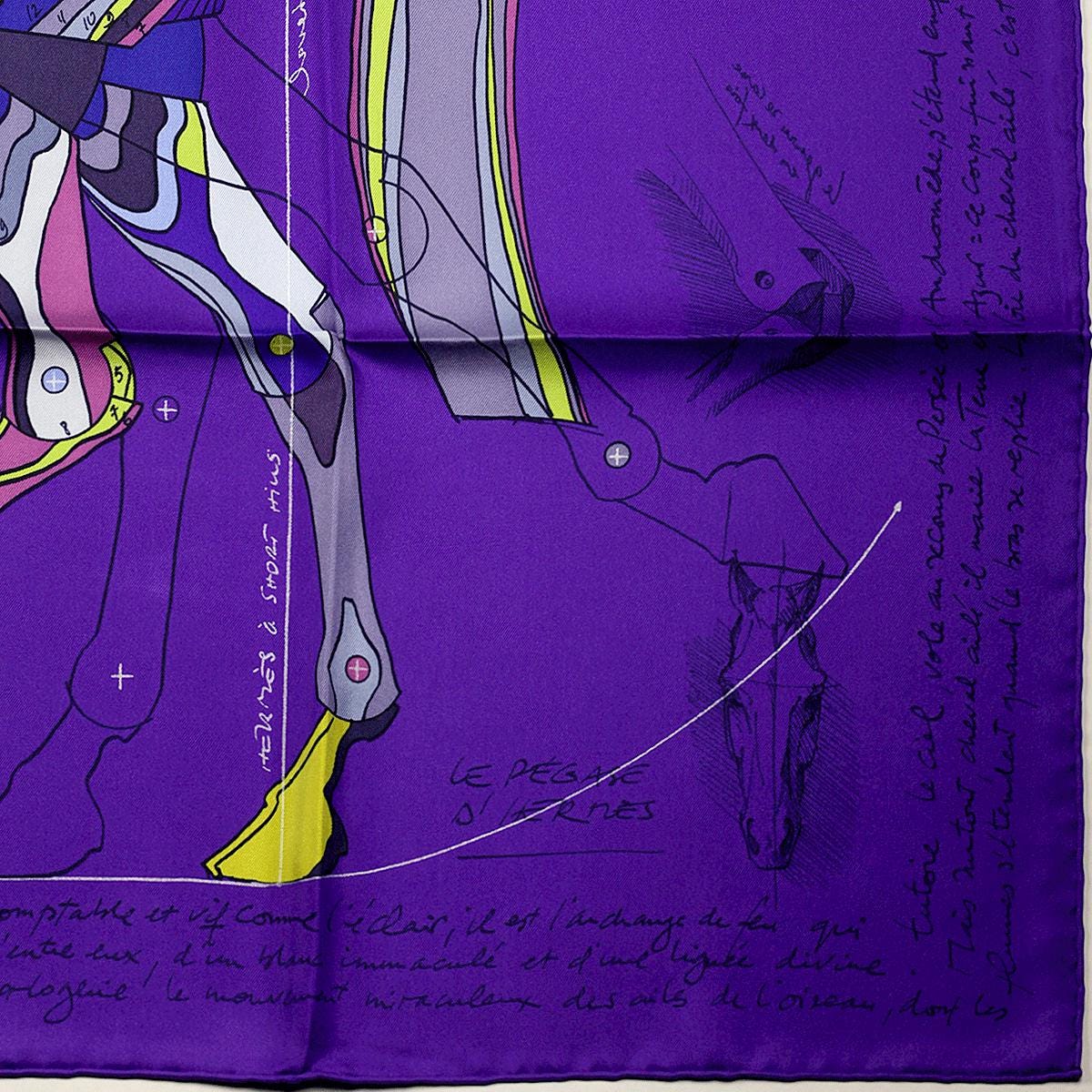 Hermes Scarf "Le Pegase d'Hermes" by Christian Renonciat 90cm Silk | Carre Foulard