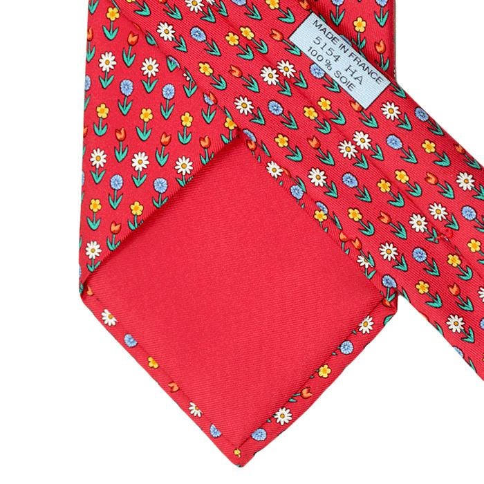 Hermes Men's Silk Tie Floral Pattern 5154 | Necktie Cravate