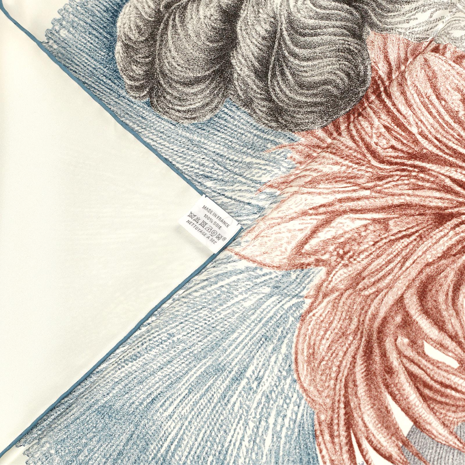 Hermes Scarf "Plumets et Panaches" by Florence Manlik 90cm Silk | Carre Foulard