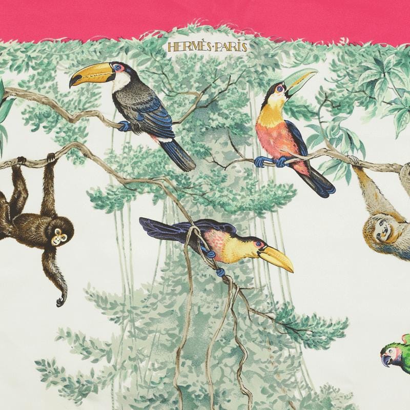 Hermes Scarf "Equateur" by Robert Dallet 90cm Silk | Wash Carre