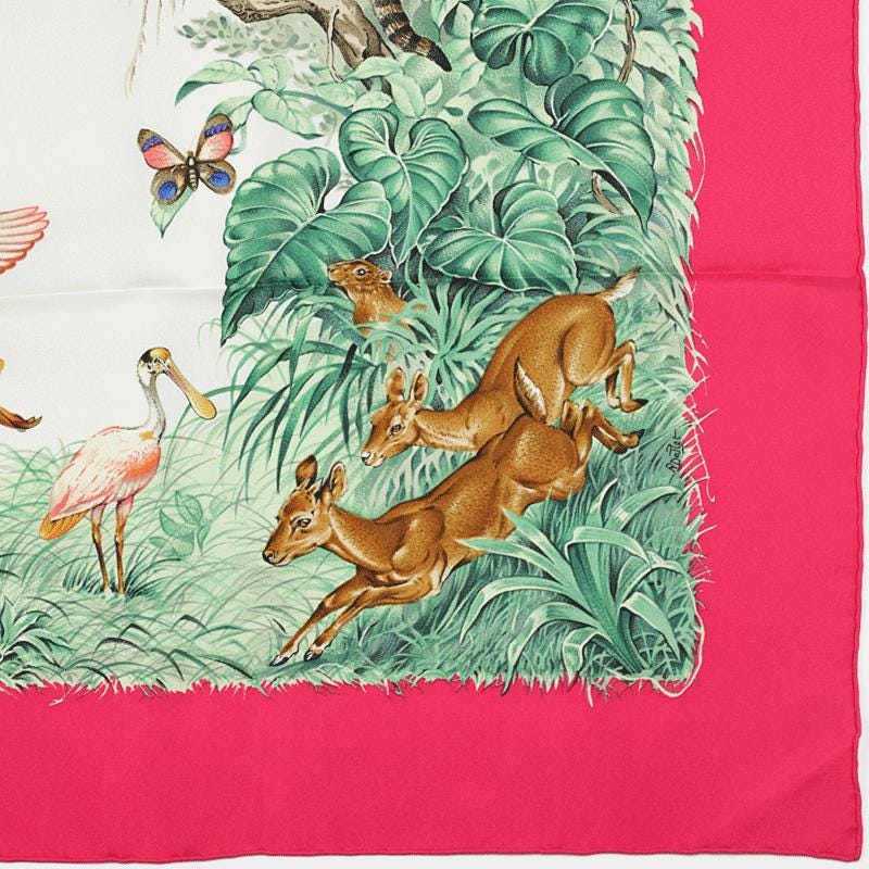 Hermes Scarf "Equateur" by Robert Dallet 90cm Silk | Wash Carre