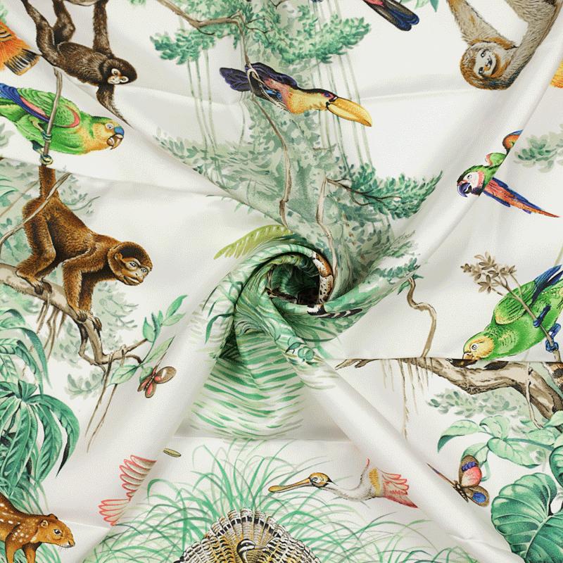 Hermes Scarf "Equateur" by Robert Dallet 90cm Silk | Wash Carre