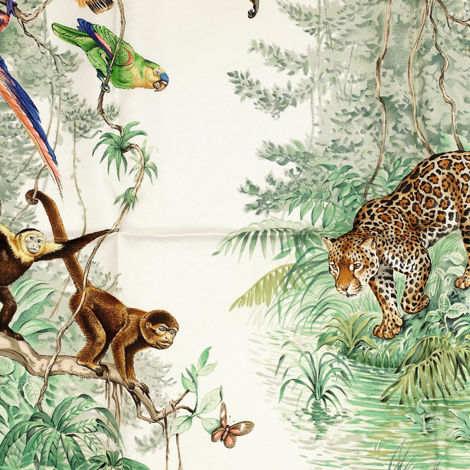 Hermes Scarf "Equateur" by Robert Dallet 90cm Silk | Wash Carre