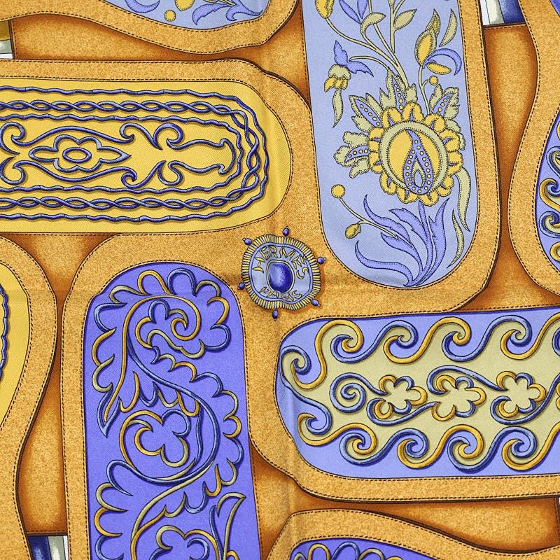 Hermes Scarf "Festival" by Henri d'Origny 90cm Silk | Carre Foulard