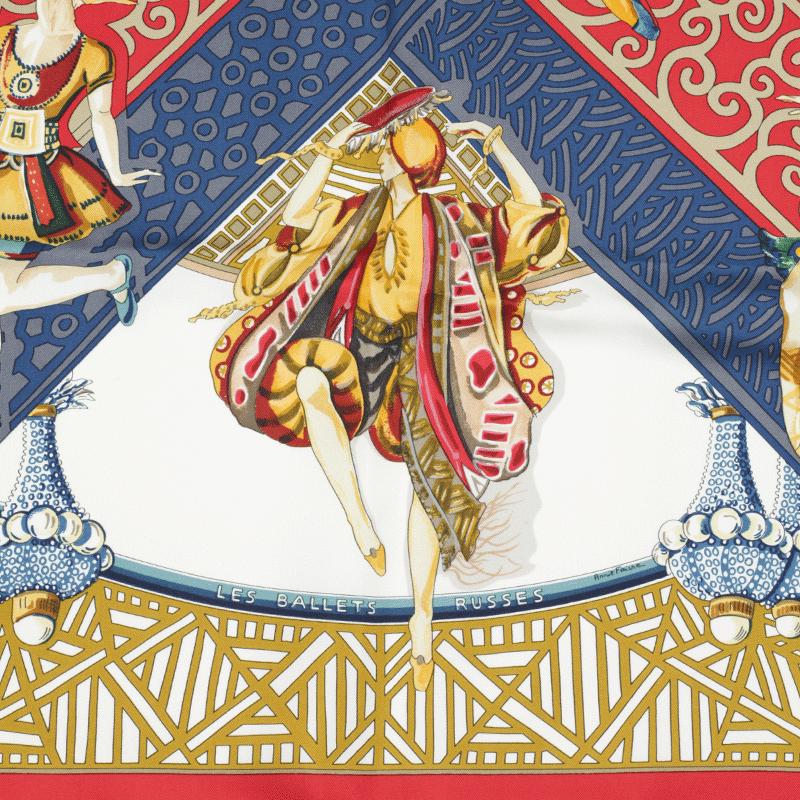 Hermes Scarf "Les Ballets Russes" by Annie Faivre 90cm Silk | Carre Foulard