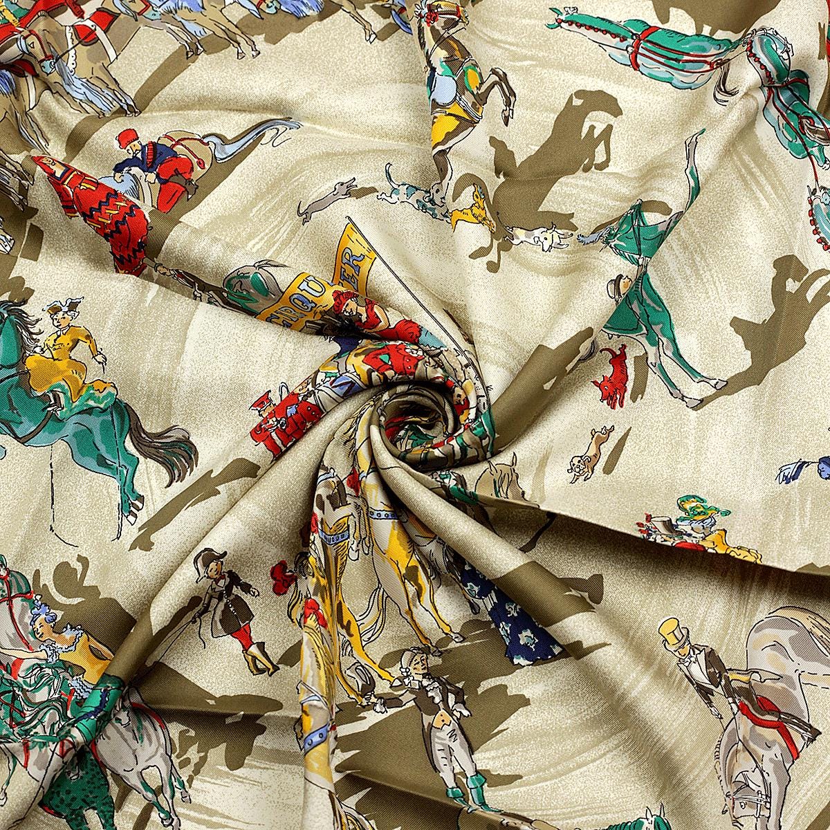 Hermes Scarf "Cirque Molier" by Philippe Dumas 90cm Silk | Carre Foulard