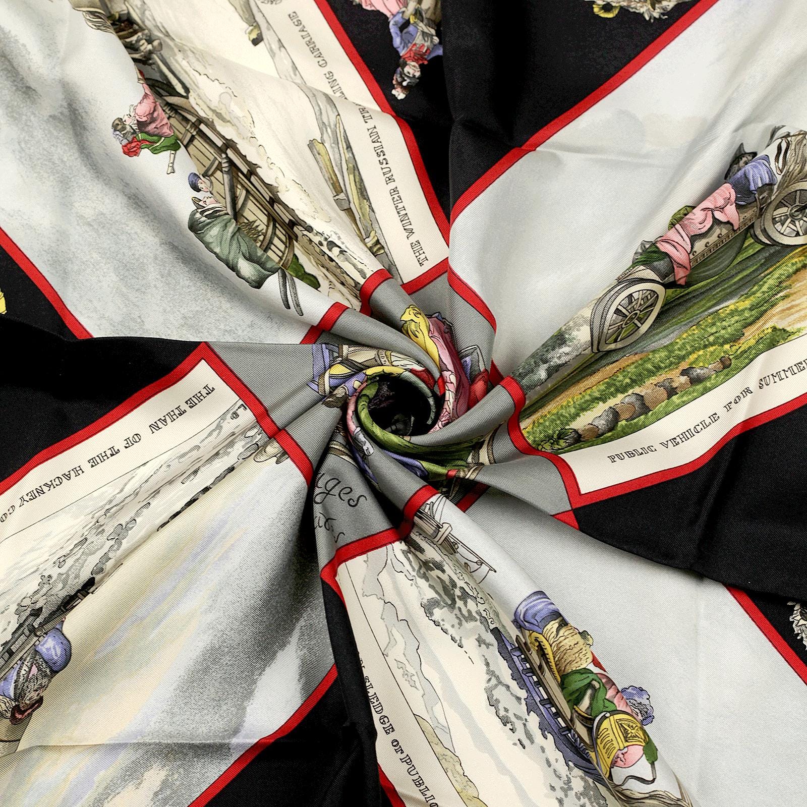 Hermes Scarf "Voyages en Russie" by Loic Dubigeon 90cm Silk | Carre Foulard