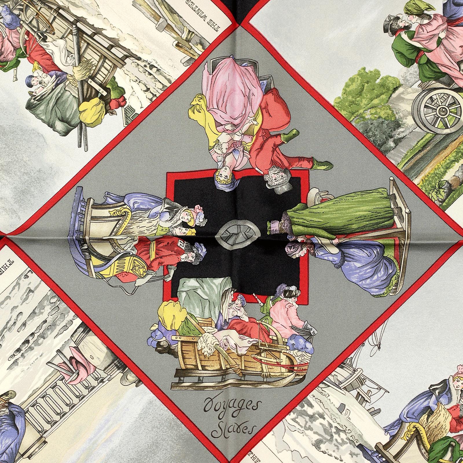 Hermes Scarf "Voyages en Russie" by Loic Dubigeon 90cm Silk | Carre Foulard