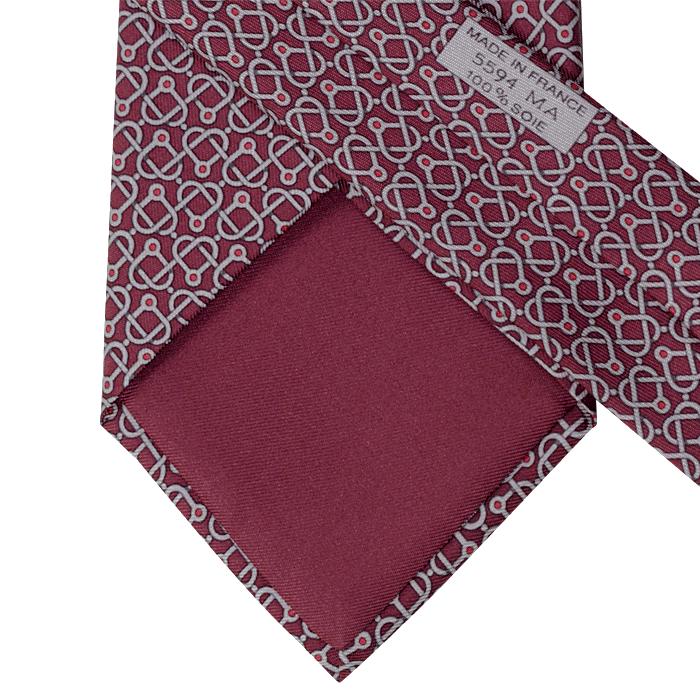 Hermes Men's Silk Tie Equestrian Geometric Pattern 5594 | Necktie Cravate