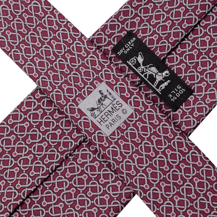 Hermes Men's Silk Tie Equestrian Geometric Pattern 5594 | Necktie Cravate