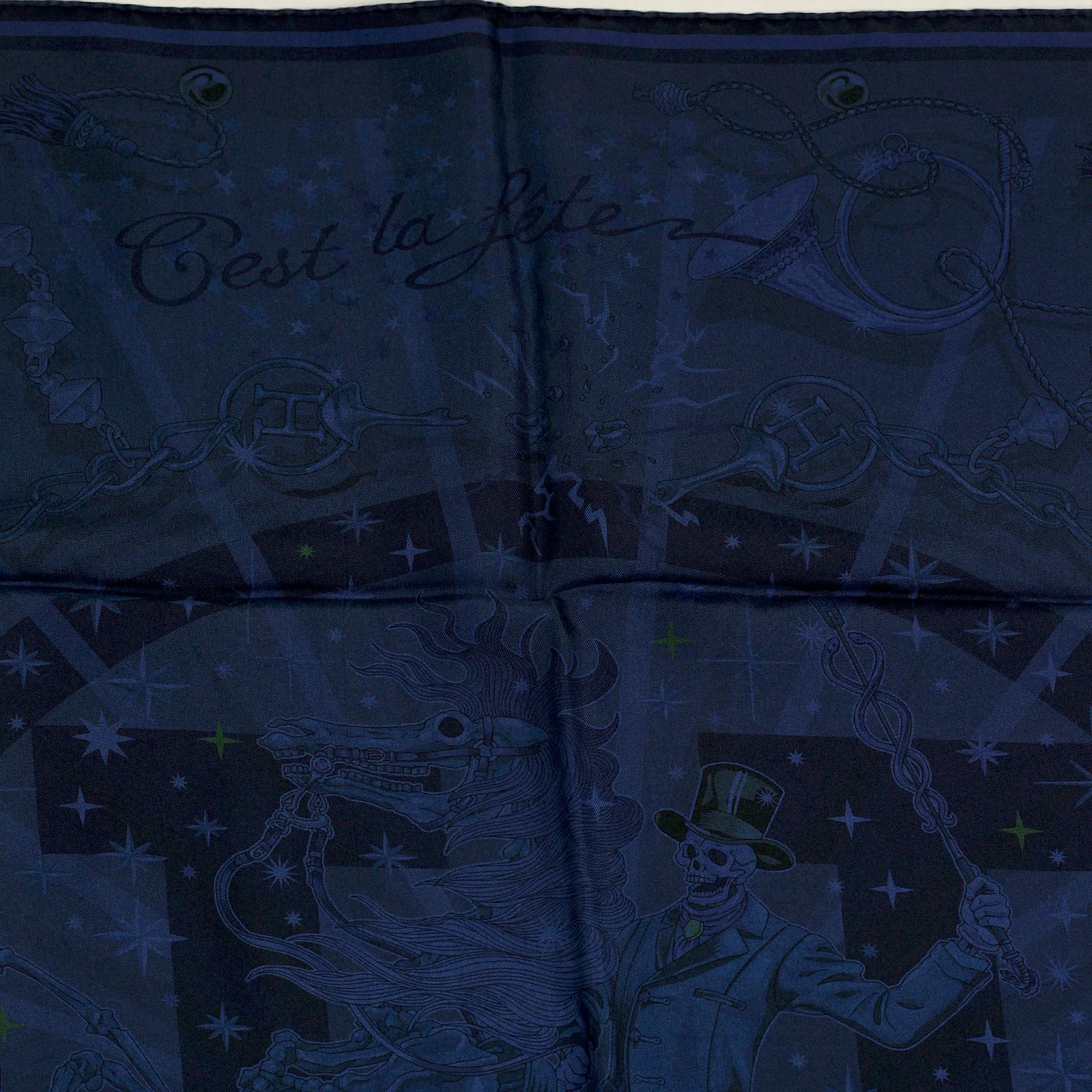 Hermes Scarf "C'est la Fete" by Daiske Nomura 90cm Silk Dip Dye Carre