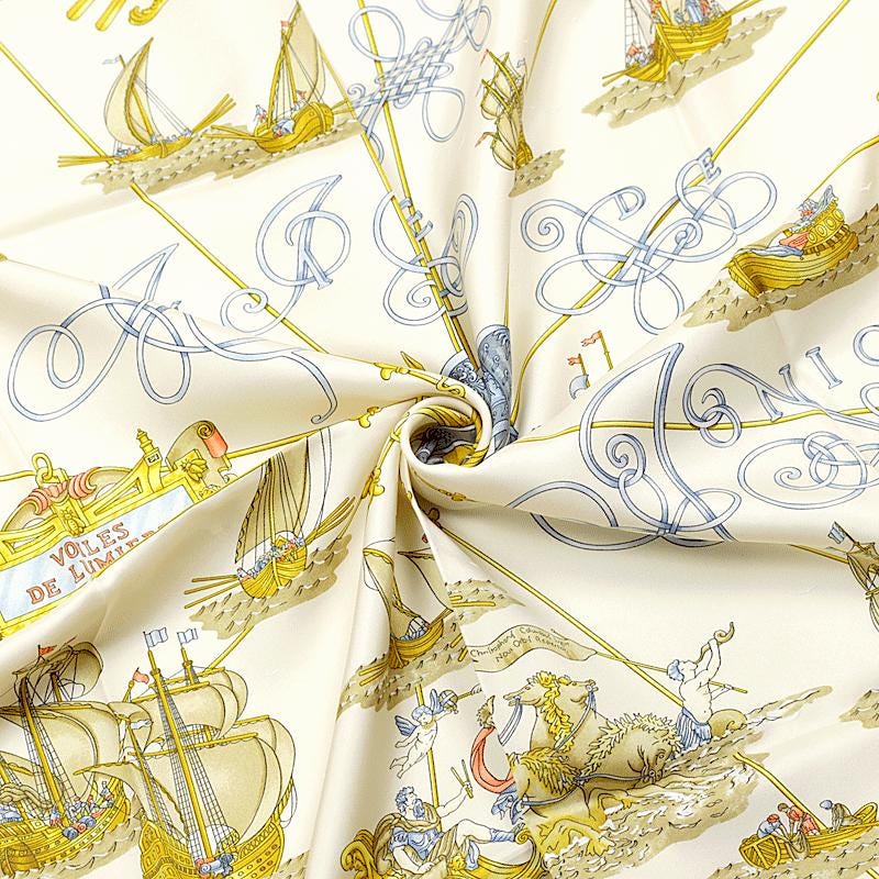 Hermes Scarf "Voiles de Lumiere" by Joachim Metz 90cm Silk | Carre Foulard