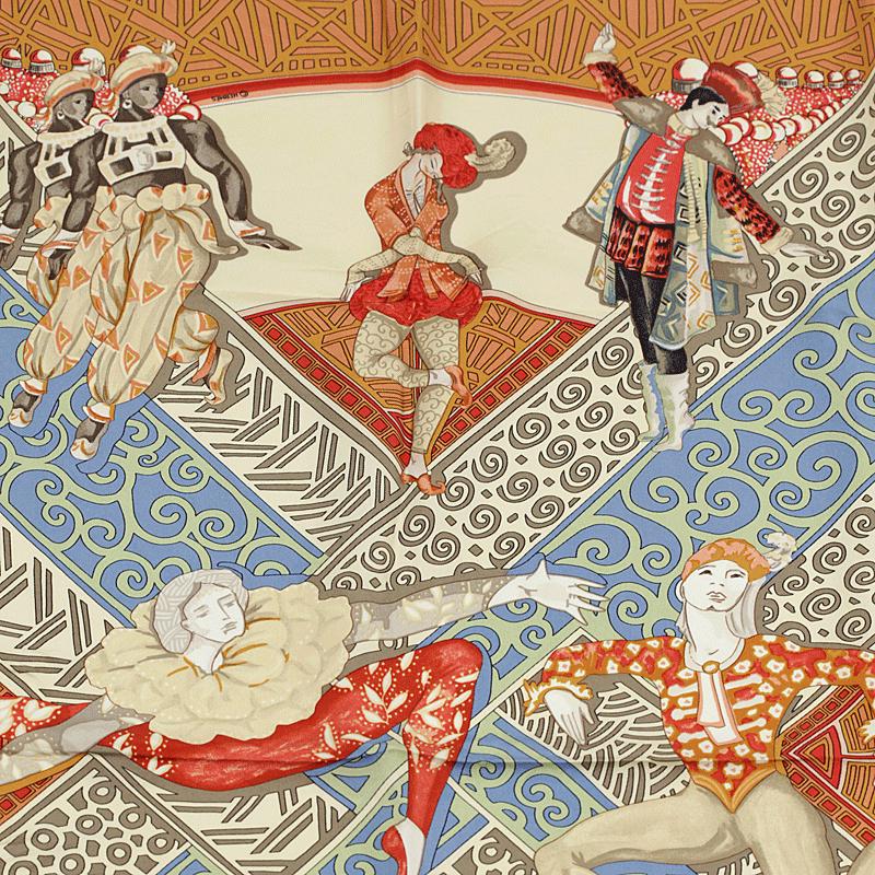Hermes Scarf "Les Ballets Russes" by Annie Faivre 90cm Silk | Carre Foulard