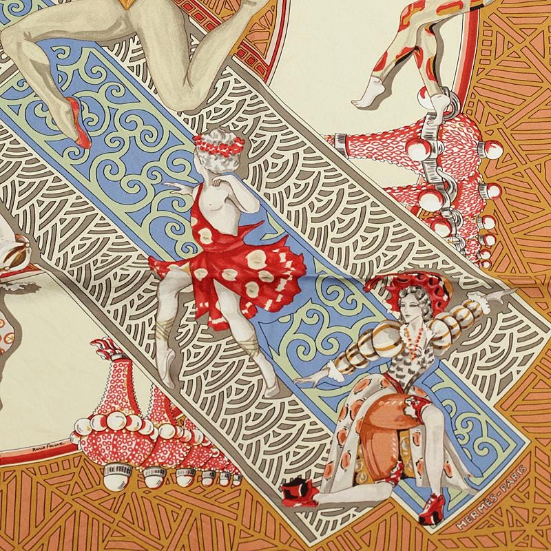 Hermes Scarf "Les Ballets Russes" by Annie Faivre 90cm Silk | Carre Foulard