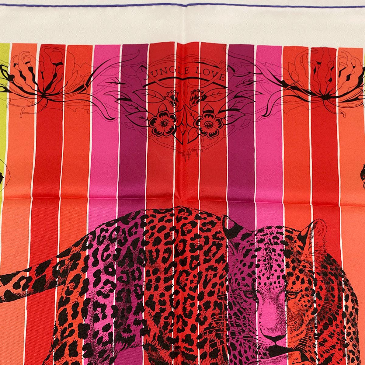 Hermes Scarf "Jungle Love Rainbow" by Robert Dallet 90cm Silk | Carre Foulard