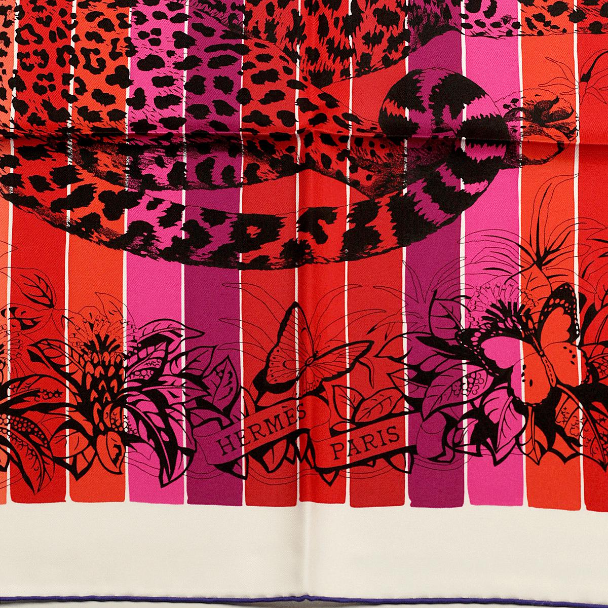 Hermes Scarf "Jungle Love Rainbow" by Robert Dallet 90cm Silk | Carre Foulard