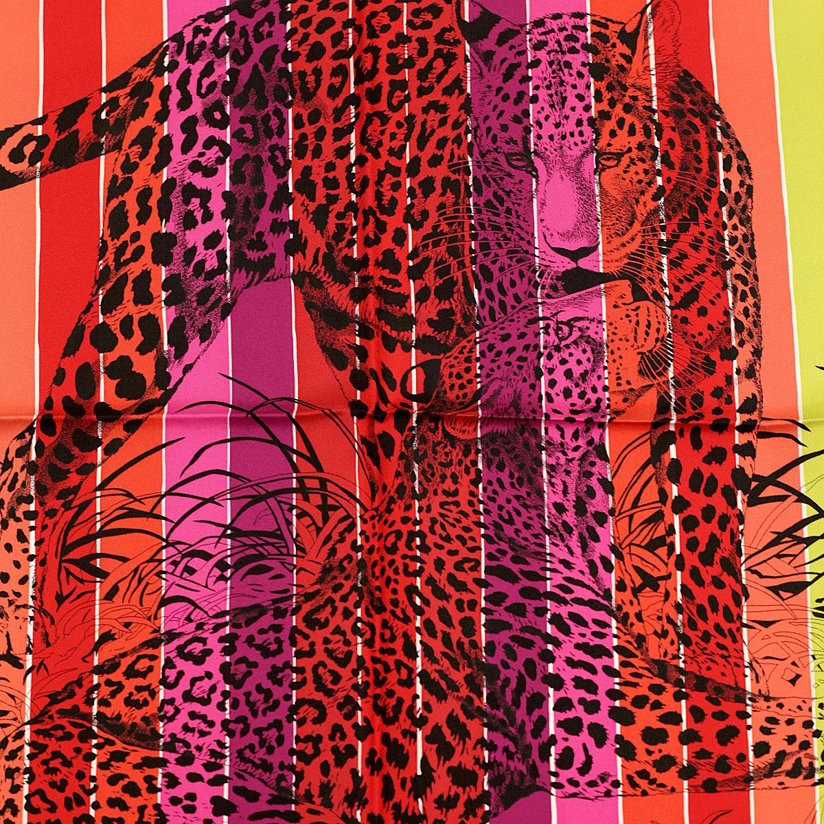 Hermes Scarf "Jungle Love Rainbow" by Robert Dallet 90cm Silk | Carre Foulard