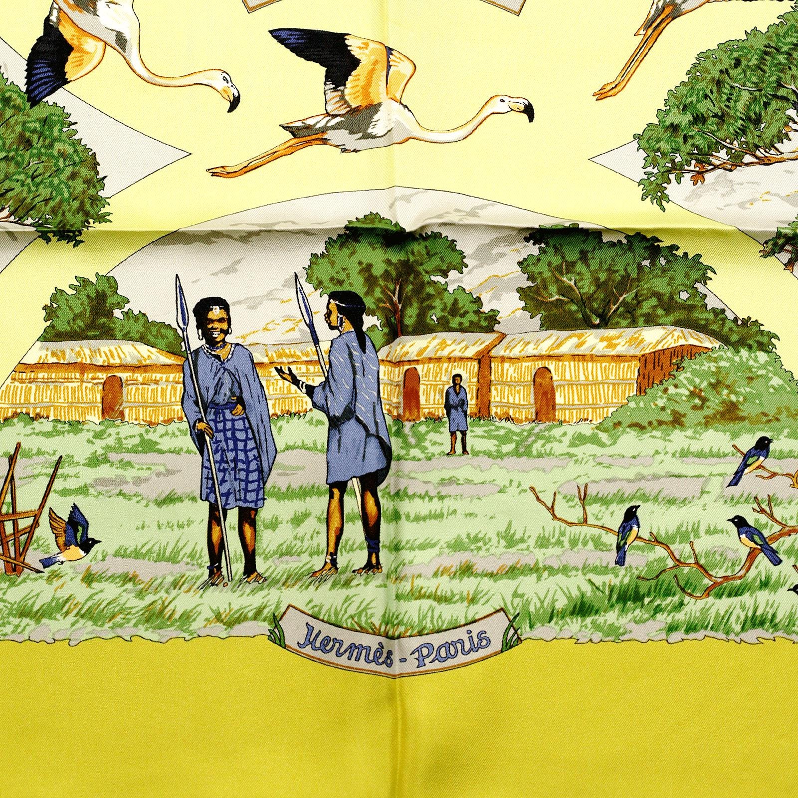 Hermes Scarf "Tanzanie" by Robert Dallet 90cm Silk | Carre Foulard