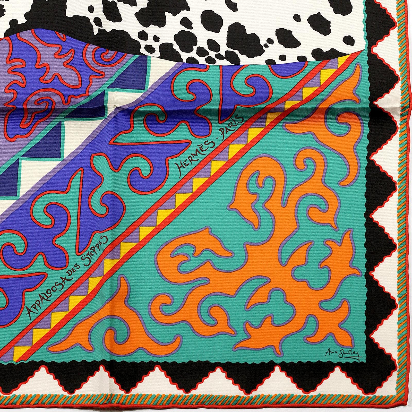 Hermes Scarf "Appaloosa des Steppes" by Alice Shirley 90cm Silk | Carre Foulard