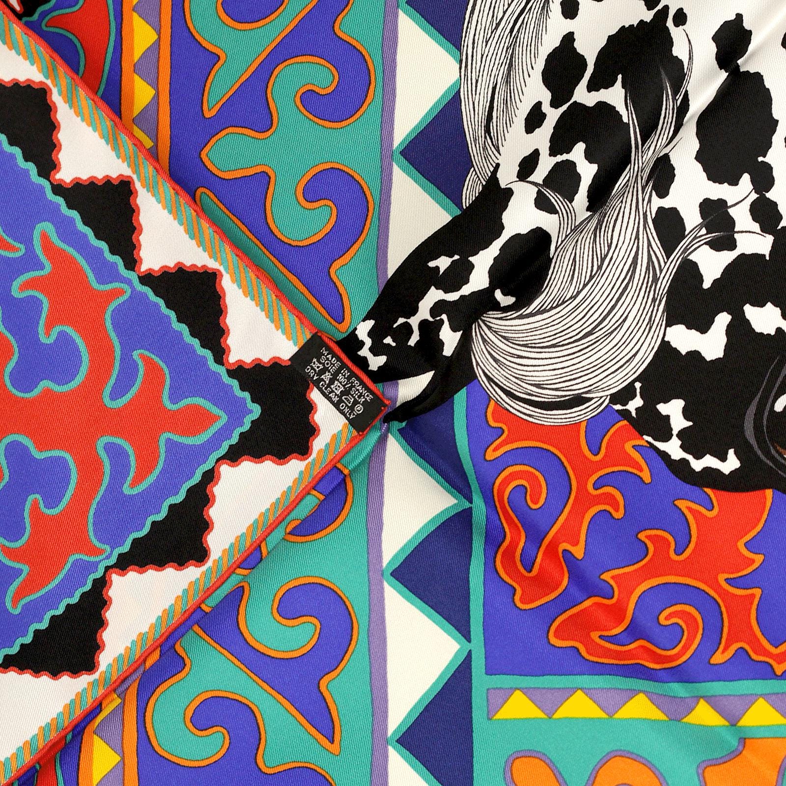 Hermes Scarf "Appaloosa des Steppes" by Alice Shirley 90cm Silk | Carre Foulard
