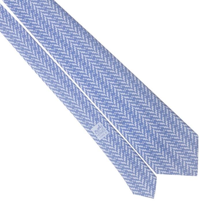 Hermes Men's Silk Tie Pixelated Geometric Pattern 5223 | Necktie Cravate
