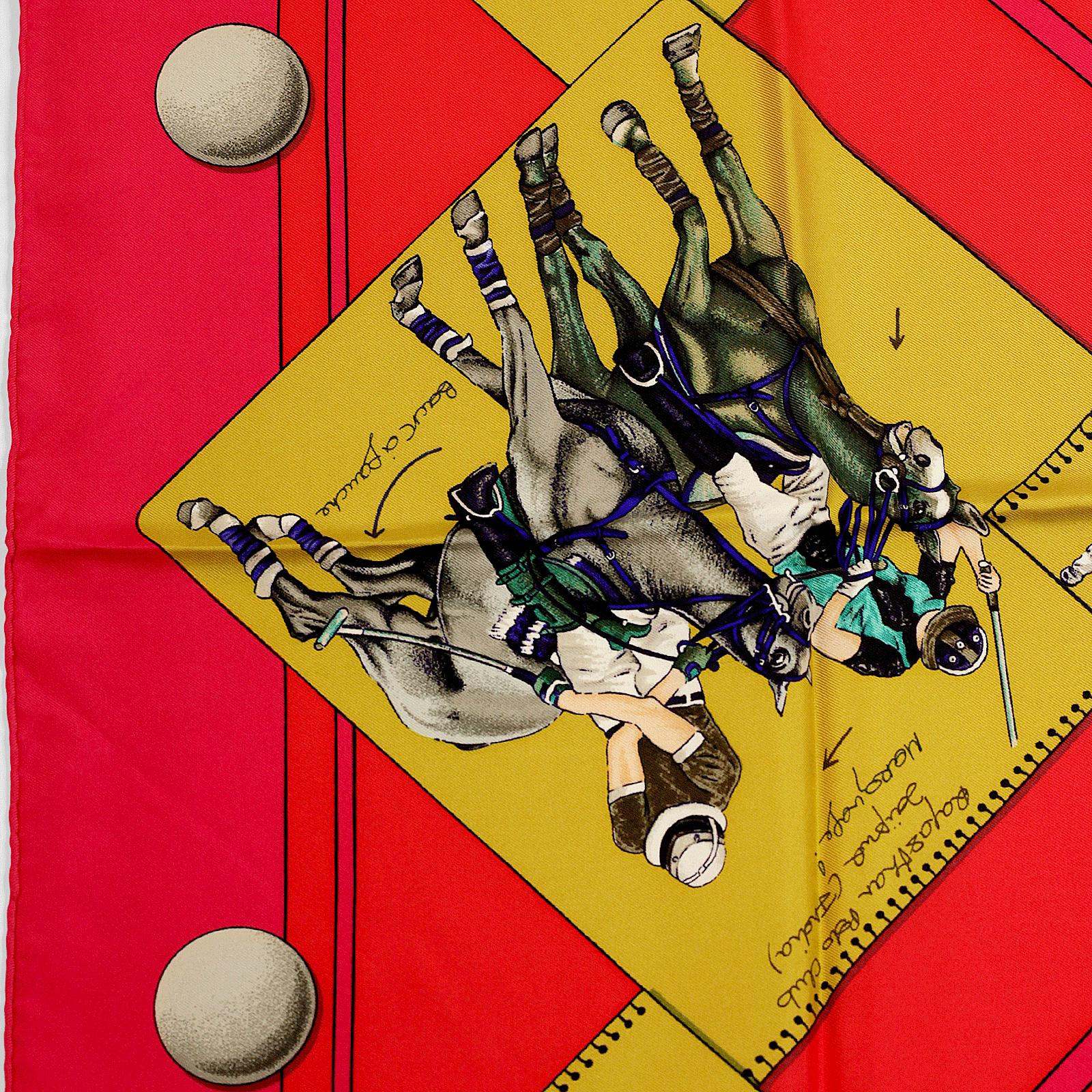 HERMES エルメス LE MONDEDU POLO ポロの世界 ベスト 38 Hermes Scarf 