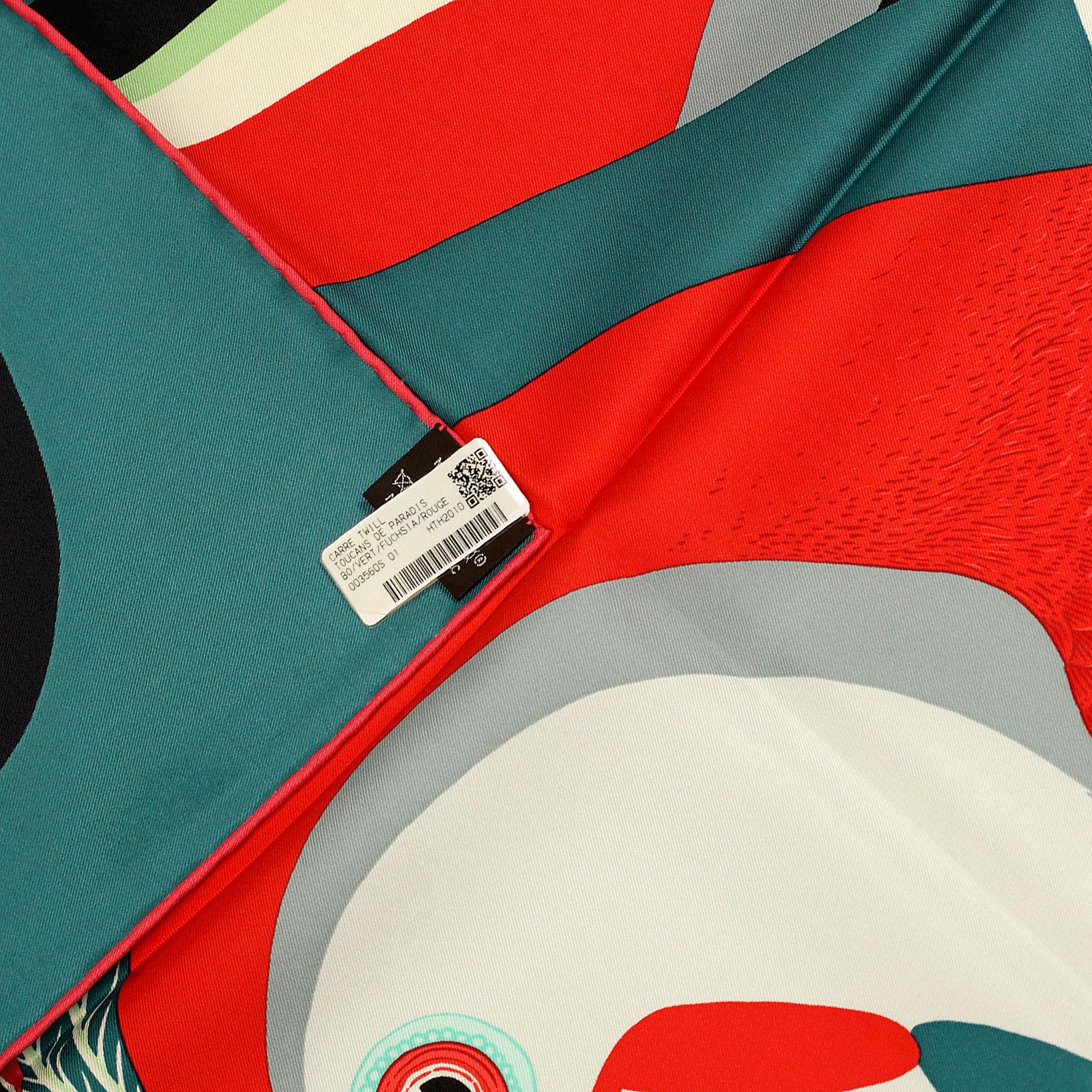 Hermes Scarf "Toucans de Paradis" by Katie Scott 90cm Silk | Carre Foulard